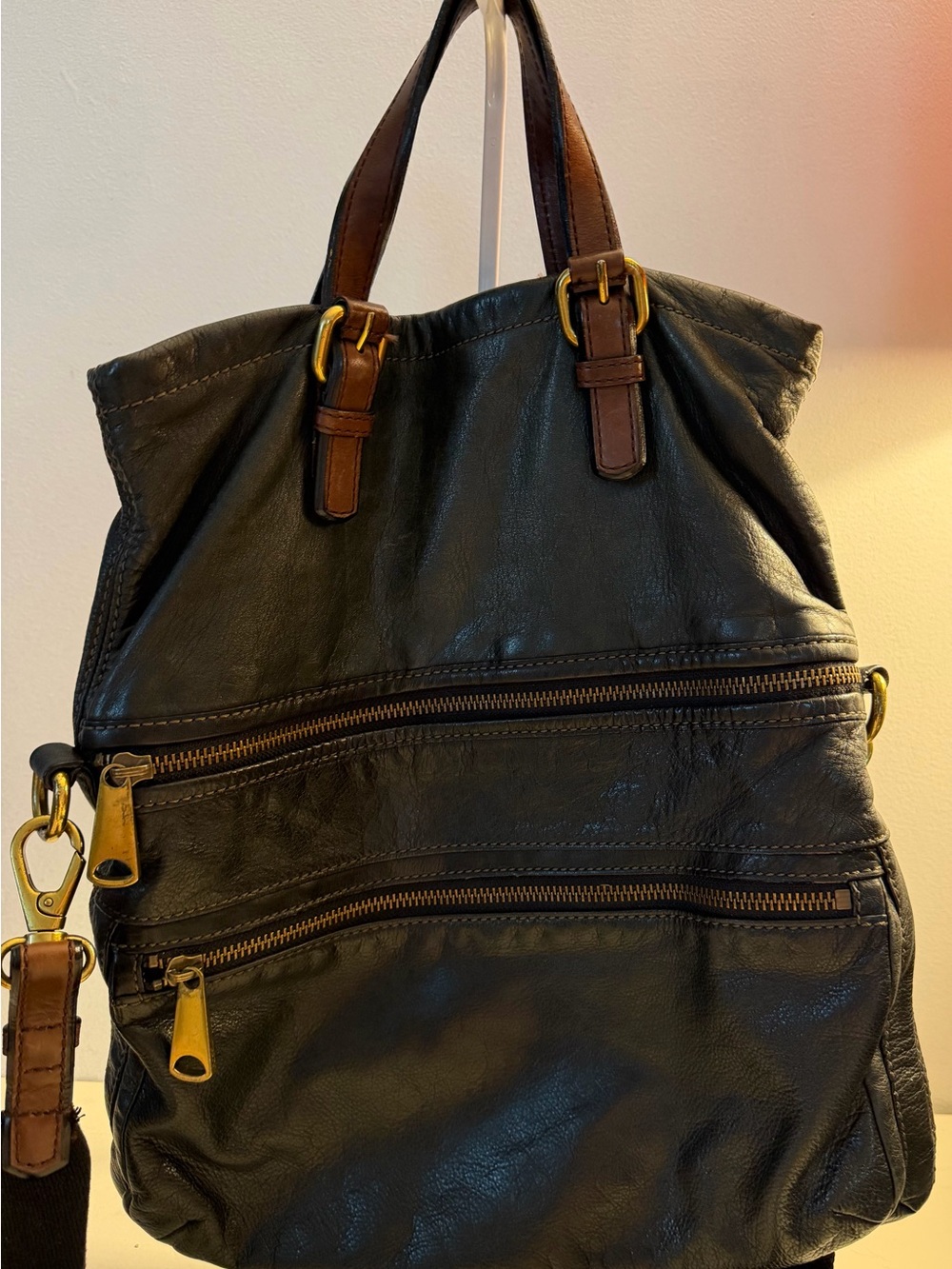 Fossil Leather Fold Over Explorer.